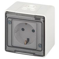 Розетка Эксперт 11-2501-01 2P+E IP55 16А-250В ОУ бел. Эра Б0063294