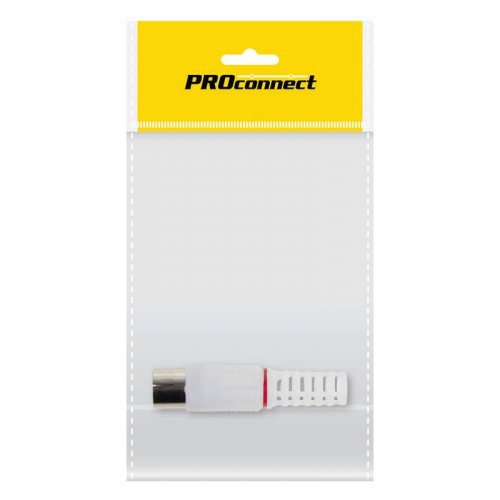 Разъем гнездо TV без пайки (белое) (инд. упак.) PROCONNECT 05-2043-7
