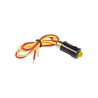 Индикатор малый d8 12В с проводом желт. LED (WL-04) Rexant 36-4713