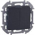 Выключатель 2-кл. Inspiria 10А IP20 250В 10AX механизм антрацит IEK 673623