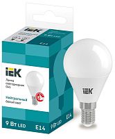 Лампа светодиодная Eco G45 9Вт шар 4000К нейтр. бел. E14 230В IEK LLE-G45-9-230-40-E14