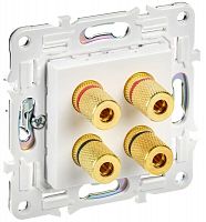 Аудиорозетка 4-м SKANDY SK-A01W арктич. бел. IEK SK-S40-K01