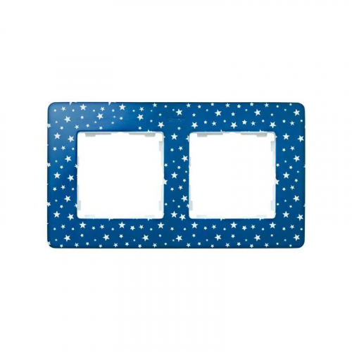 Рамка 2-м Simon82 Detail сине-фиолетовый звезды Simon 8200620-221