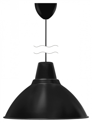 Светильник НСБ 2537/1 "Steel" 40 Вт, E27, черный, шнур черный TDM фото 6