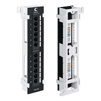 Патч-панель настенная кат.5E 12 портов RJ45 PL-12-Cat.5e-WL-Dual IDC с подставкой Cabeus 7004c