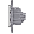 Розетка 1-м СП Inspiria 16А IP20 250В 2P механизм алюм. IEK 673712