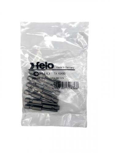 Бита шестигранная TX 10х50мм (10шт) FELO 03610510 фото 2