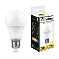 Лампа светодиодная LB-94 15Вт A60 грушевидная 2700К E27 230В FERON 25628