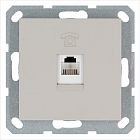 Розетка телефонная 1-м RJ11 механизм тауп JasmartG6101T