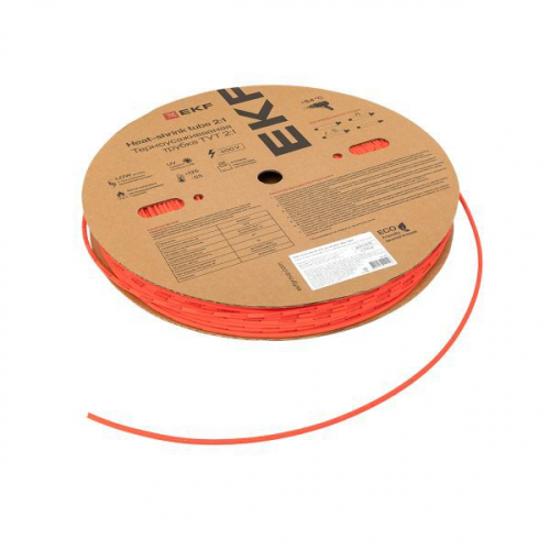 Трубка термоусадочная ТУТ нг 4/2 красн. (уп.200м) EKF tut-4-r фото 3