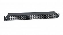 Патч-панель 19дюйм 1U 48 портов RJ45 кат.6 полностью экранир. Dual IDC высокой плотности Cabeus 8891c