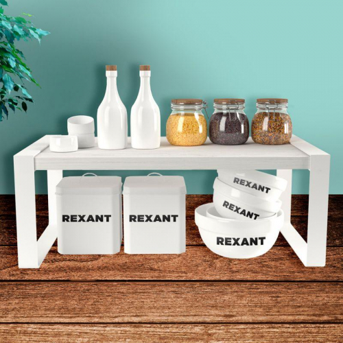 Полка-органайзер для кухни дуб Харбор бел. Rexant 38-0678 фото 2