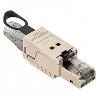 Коннектор полевой заделки RJ45 (8P8C) STP экранир. для кабеля кат.6A TERACOM PRO EKF TRP-PLUG-6ASTP-FST