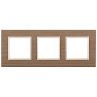 Рамка 3-м 14-5303-07 дерево Elegance ясень+сл. кость ЭРА Б0034578
