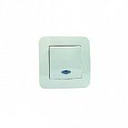 Выключатель 1-кл. СП Lillium N 10А IP20 с подсветкой крем. Makel 55221