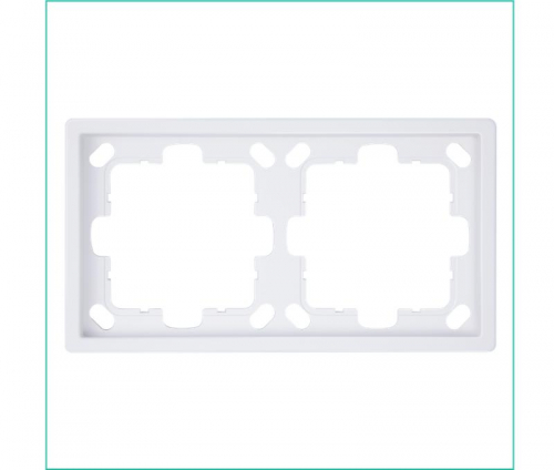 Рамка 2-м СП FD бел. глянцевый Jasmart FD1002W