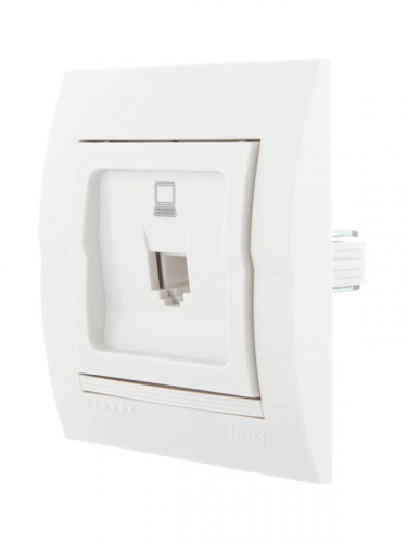 Розетка компьютерная СП Deriy RJ45 бел. LEZARD 702-0202-139 фото 4
