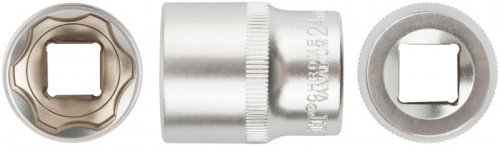 Головка шестигранная CrV 1/2дюйм 24мм FIT 62054