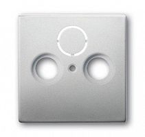 Накладка для TV-R-SAT розетки pur/сталь ABB 2CKA001724A4271