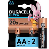 Элемент питания алкалиновый AA/LR6-2BL Ultra Power (блист.2шт) Duracell Б0038759