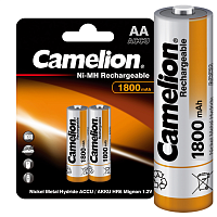 Аккумулятор AA/R6 1800мА.ч NI-Mh BP-2 металлик (блист.2шт) Camelion 3001