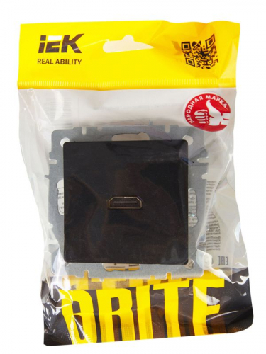 Розетка СП BRITE HDMI РHDMI-0-БрЧ механизм черн. IEK BR-H10-K02 фото 6