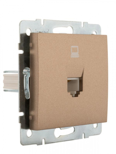 Механизм розетки компьютерной RJ45 Рейн матов. бронз. LEZARD 703-3188-139 фото 4