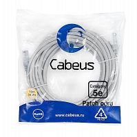 Патч-корд U/UTP кат.5E PC-UTP-RJ45-Cat.5e-20m-LSZH 2хRJ45/8p8c неэкранир. LSZH 20м сер. Cabeus 9593c