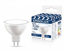 Лампа светодиодная LED-JCDR-10W-GU5.3-6K JCDR 10Вт рефлектор 6500К холод. бел. GU5.3 220-240В ПРОМО Ergolux 15563