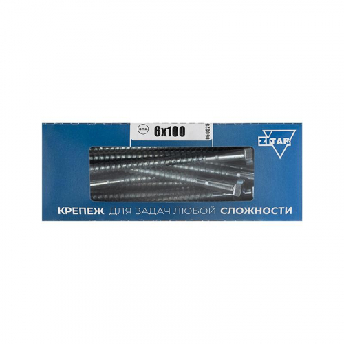 Болт сантехнический 6х100 DIN 571 оцинк. (уп.30шт) Tech-Krep/Zitar 126552