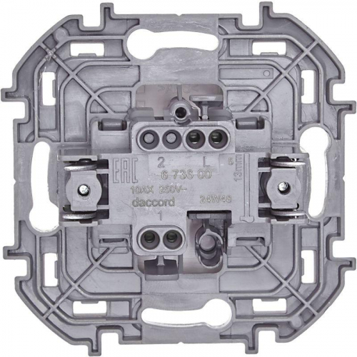 Выключатель 1-кл. Inspiria 10А IP20 250В 10AX механизм бел. IEK 673600 фото 4