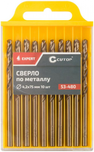 Сверло по металлу ЭКСПЕРТ/EXPERT 4.2х75мм (уп.10шт) Cutop 53-480 фото 3