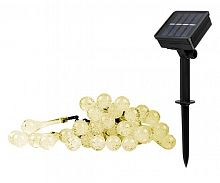 Светильник светодиодный SLR-G08-30W садовый; гирлянда капли теплый бел. солнечная батарея ФАZА 5040960