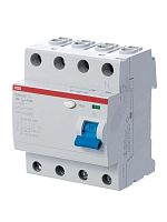 Выключатель дифференциального тока (УЗО) 4п 80А 30мА тип AC F204 ABB 2CSF204001R1800