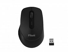 Мышь беспроводная оптическая USB/BT 4 кн., DPI: 800/1200/1600, питание АА 1 шт., черная, Windows XP/Vista/7/8/10, MacOS Filum FL-MBT05-BK
