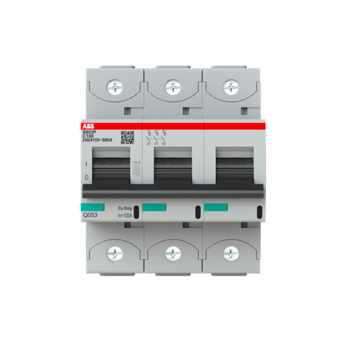 S803P-C100 Автоматический выключатель 3-полюсный 2CCG001233R0001 (замена для 2CCS883001R0824)