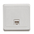 Розетка компьютерная 1-м СП Этюд RJ45 кат.5E бел. SE KOMC-001B