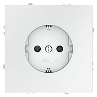 Розетка 1-м СП S70 16А с заземл. защ. шторки механизм бел. матов. Voltum VLS040202