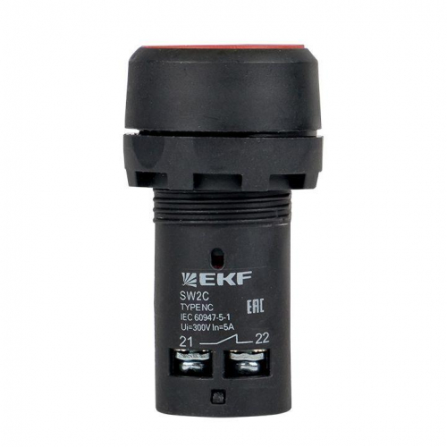 Кнопка SW2C-11 возвратная кр. NO+NC EKF sw2c-11s-r фото 3