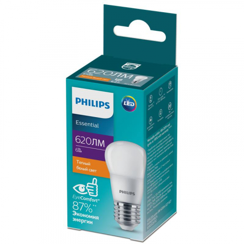 Лампа светодиодная ESS LEDLustre 6Вт P45FR 620лм E27 827 PHILIPS 929002971207 фото 2