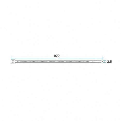 Хомут кабельный 2.5х100 многоразовый нейл. СКМ-100 бел. (уп.100шт) Rexant 07-0109 фото 3