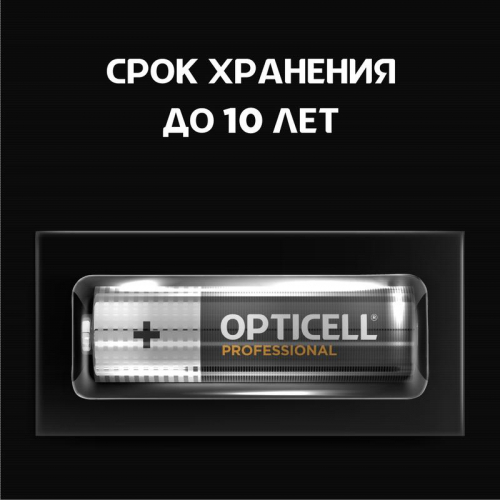 Элемент питания алкалиновый AA/LR6 (блист. 4шт) Professional Opticell 5052001/6052001 фото 2