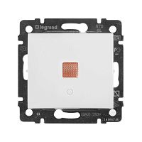 Выключатель 1-кл. 2п СП Valena 10А IP31 250В с индикацией механизм бел. Leg 774449