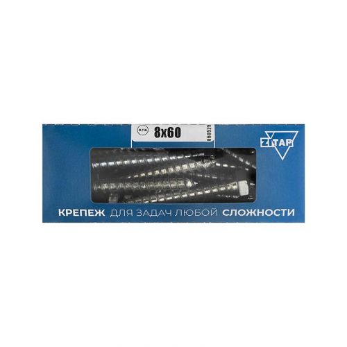 Болт сантехнический 8х60 DIN 571 оцинк. (уп.25шт) Tech-Krep/Zitar 126555