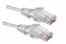 Патч-корд U/UTP Slim Line LSZH кат.5E 1м бел. Eurolan 21S-U5-01WT