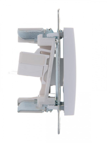 Розетка телефонная 2-м СП Karina RJ11 механизм бел. LEZARD 707-0288-138 фото 3
