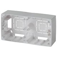 Коробка накладного монтажа 2 поста Эра12 алюм. 12-6102-03 ЭРА Б0043172