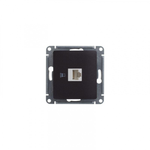 Розетка компьютерная 1-м Glossa RJ45 кат.5E механизм шоколад SE GSL000881K фото 3