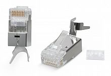 Коннектор RJ45(8P8C) под витую пару кат.6A/7/7A экранир. универс. для ОЖ и МЖ кабеля Cabeus 7780c