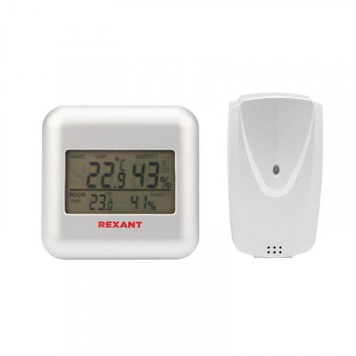 Термометр электронный S3341BF с часами и беспроводным выносным датчиком Rexant 70-0596 фото 6